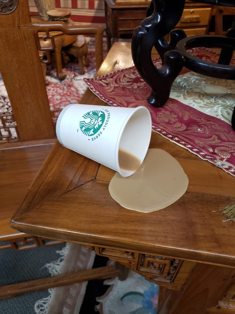 Fake Starbucks Coffee Spill 